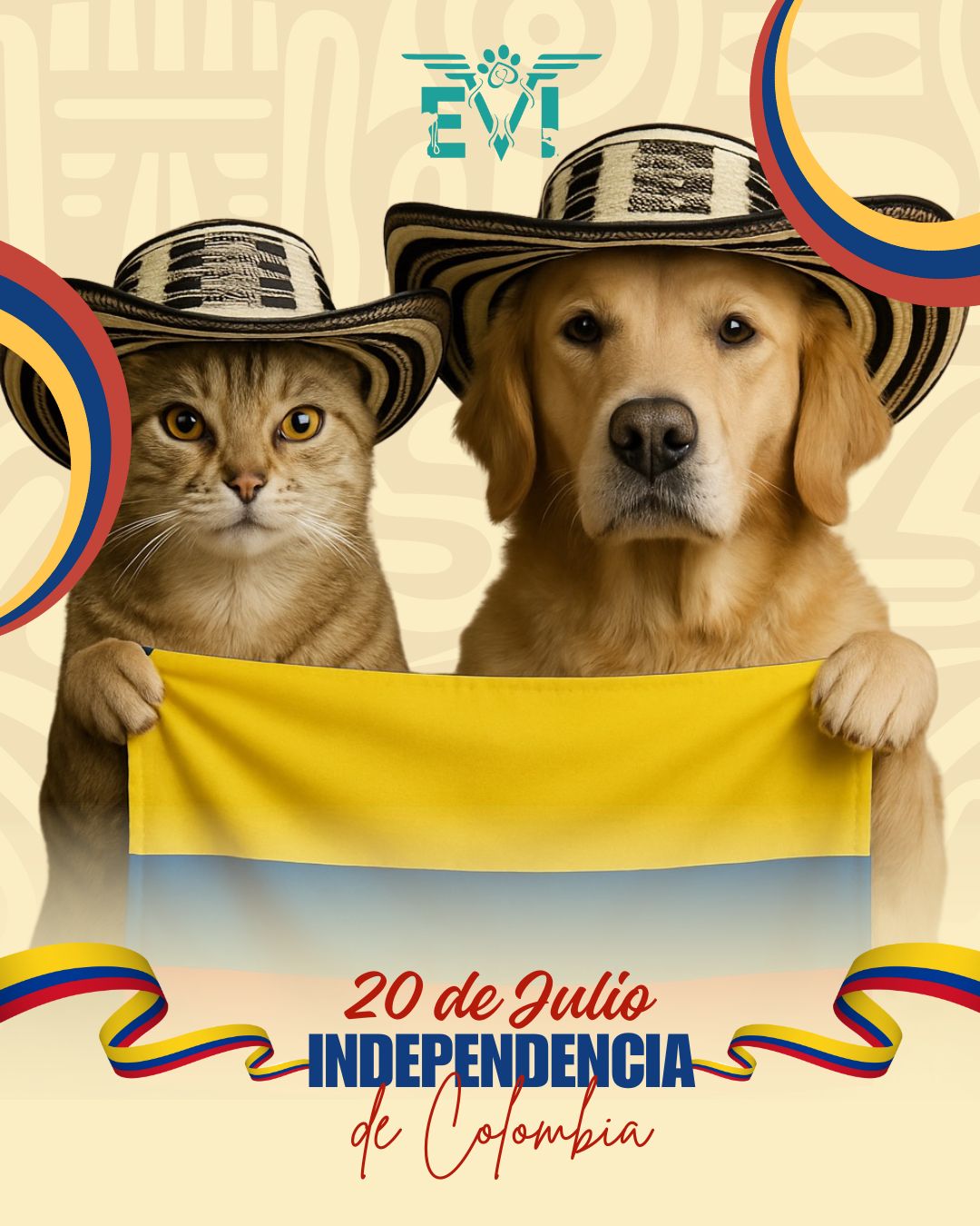 20 de Julio: Celebrando la Independencia de Colombia con las Patas y Corazones que nos Acompañan