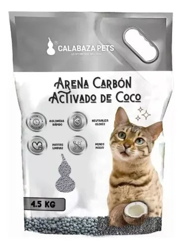 Arena Calabaza x 4.5kg carbon activado coco premium