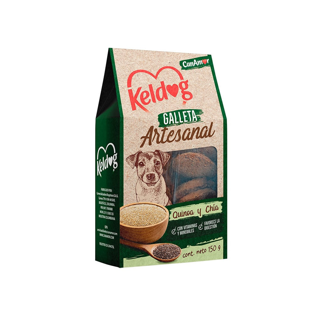 Galletas Canamor Keldog Artesanal Quinoa y Chía 150 gr